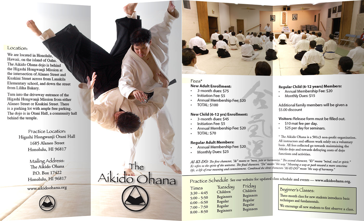 The Aikido Ohana brochure inside